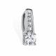 Серебряная подвеска АЛЬКОР 03-5910/000М-00 с фианитом и муассанитом