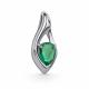 Серебряная подвеска АЛЬКОР 03-6115/000И-00 с изумрудом