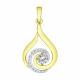Подвеска из лимонного золота SOKOLOV 035090-2 с фианитом