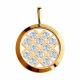 Золотая подвеска SOKOLOV с подвижным фианитом Swarovski и минеральным стеклом 035465