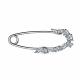 Серебряная булавка АЛЬКОР 04-2974/00КЦ-00 с фианитом