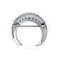 Серебряная брошь АЛЬКОР 04-3082/00КЦ-00 с фианитом