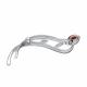 Серебряная брошь АЛЬКОР 04-3604/00ГР-00 с фианитом и гранатом