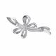 Серебряная брошь АЛЬКОР 04-3605/00АМ-00 с фианитом и аметистом