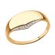 Золотое кольцо Золотые узоры 04-51-0023-00 с цирконием