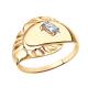 Золотое кольцо Золотые узоры 04-51-0081-01 с цирконием