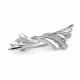 Серебряная брошь АЛЬКОР 04-5162/00КЦ-00 с фианитом