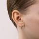 Золотые серьги Золотые узоры 04-52-1051-00 с фианитом и цирконием