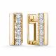 Золотые серьги Золотые узоры 04-52-1323-00 с цирконием