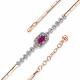 Золотой браслет ERA Jewellery 05-03147-01-011-07-01 с бриллиантом и рубином