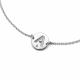 Серебряный браслет-буква А АЛЬКОР с фианитом 05-4268/00КЦ-00