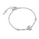 Серебряный браслет-буква Е АЛЬКОР с фианитом 05-4384/00СВ-00