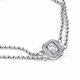Серебряный браслет АЛЬКОР 05-5029/00ГХ-00 с фианитом и горным хрусталём