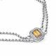 Серебряный браслет АЛЬКОР 05-5029/00ЦТ-00 с фианитом и цитрином