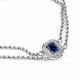 Серебряный браслет АЛЬКОР 05-5029/0ГТС-00 с фианитом и гидротермальным сапфиром