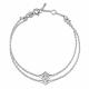 Серебряный браслет АЛЬКОР 05-5713/000Б-00 с бриллиантом