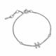 Серебряный браслет-буква Н АЛЬКОР с фианитом 05-5883/00СВ-00