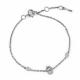 Серебряный браслет-буква Э АЛЬКОР с фианитом 05-5884/00СВ-00
