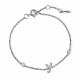 Серебряный браслет-буква У АЛЬКОР с фианитом 05-5885/00СВ-00