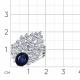Кольцо из белого золота Мастер Бриллиант 05M1-207616-00-57 с бриллиантом и сапфиром