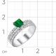 Кольцо из белого золота Мастер Бриллиант 05M1-207938-00-01 с бриллиантом и изумрудом