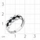 Кольцо из белого золота Мастер Бриллиант 05M1-208740-00-48 с чёрным бриллиантом