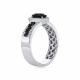 Кольцо из белого золота Мастер Бриллиант 05M1-208772-01-55 с бриллиантом и чёрным бриллиантом