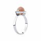 Кольцо из белого золота Мастер Бриллиант 05M1-209190-00-53 с бриллиантом и кораллом