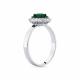 Кольцо из белого золота Мастер Бриллиант 05M1-209368-00-01 с бриллиантом и изумрудом