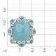 Кольцо из белого золота Мастер Бриллиант 05M1-209392-00-55 с бриллиантом, аквамарином и апатитом