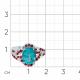 Кольцо из белого золота Мастер Бриллиант 05M1-209427-00-55 с бриллиантом, шпинелью и апатитом