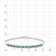 Браслет из белого золота Мастер Бриллиант 05M10-220290-00-01 с изумрудом