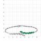 Браслет из белого золота Мастер Бриллиант 05M10-220437-00-01 с бриллиантом и изумрудом