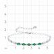 Браслет из белого золота Мастер Бриллиант 05M10-220494-00-01 с бриллиантом и изумрудом