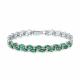Браслет из белого золота Мастер Бриллиант 05M10-220567-00-01 с бриллиантом и изумрудом