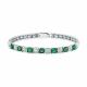 Браслет из белого золота Мастер Бриллиант 05M10-220568-00-01 с бриллиантом и изумрудом