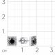 Серьги из белого золота Мастер Бриллиант 05M2-202064-00-55 с бриллиантом и чёрным бриллиантом