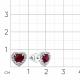 Серьги из белого золота Мастер Бриллиант 05M2-202267-00-03 с бриллиантом и рубином