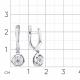 Серьги из белого золота Мастер Бриллиант 05M2-205265-01-00 с бриллиантом