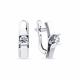 Серьги из белого золота Мастер Бриллиант 05M2-206483-01-00 с бриллиантом