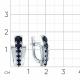 Серьги из белого золота Мастер Бриллиант 05M2-207332-00-02 с сапфиром