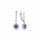 Серьги из белого золота Мастер Бриллиант 05M2-207360-00-31 с бриллиантом и танзанитом