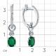 Серьги из белого золота Мастер Бриллиант 05M2-208576-01-01 с бриллиантом и изумрудом