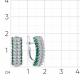 Серьги из белого золота Мастер Бриллиант 05M2-208675-00-01 с бриллиантом и изумрудом