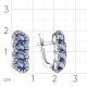 Серьги из белого золота Мастер Бриллиант 05M2-208734-00-31 с бриллиантом и танзанитом