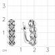 Серьги из белого золота Мастер Бриллиант 05M2-208740-00-00 с бриллиантом