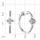 Серьги из белого золота Мастер Бриллиант 05M2-208760-00-00 с бриллиантом