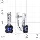 Серьги из белого золота Мастер Бриллиант 05M2-208844-01-02 с бриллиантом и сапфиром