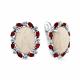 Серьги из белого золота Мастер Бриллиант 05M2-208993-00-56 с бриллиантом, сапфиром и опалом