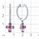Серьги из белого золота Мастер Бриллиант 05M2-209121-00-47 с бриллиантом и сапфиром